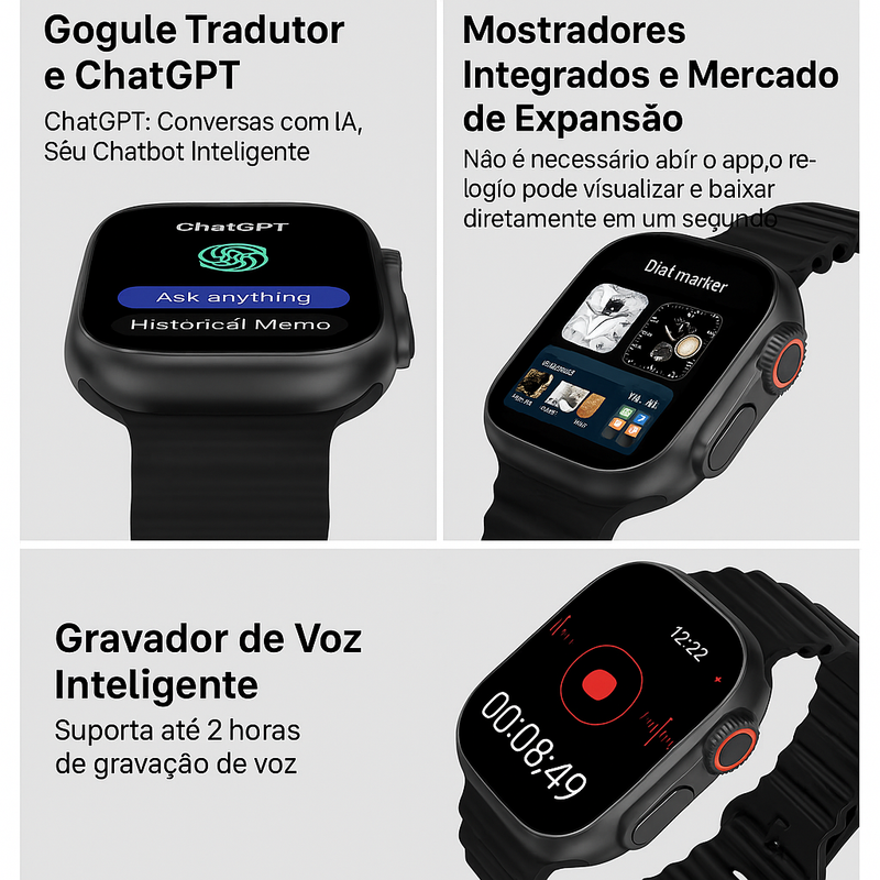 ⌚ DT Ultra 3 Pro – O Smartwatch Mais Completo de 2025 com Google Maps, NFC e 32GB de Memória
